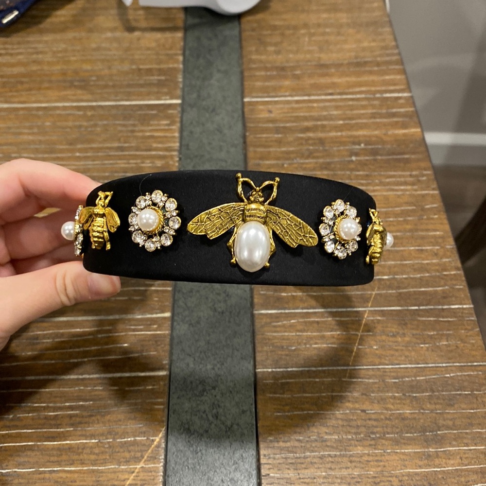 Nordstrom Bee / Pearl / rhinestone embellished headband